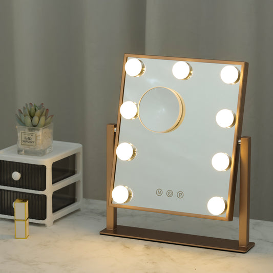 Hollywood Vanity Mirror with LED Tri-Color Adjustable Lights