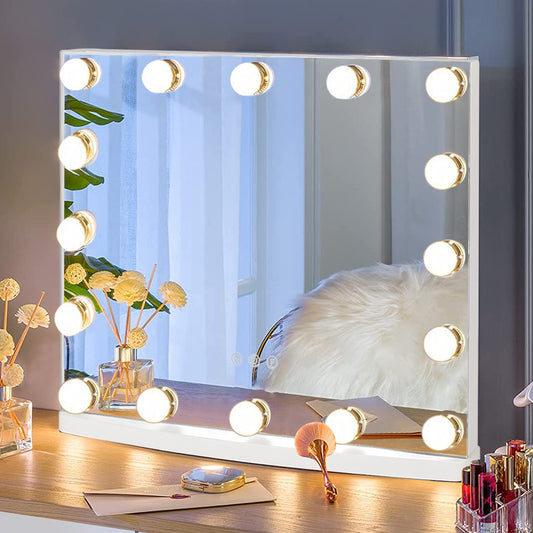 Gold Hollywood Vanity Mirror with Lights