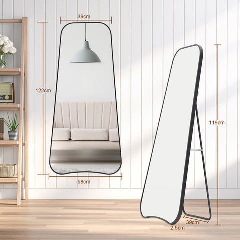 Irregular Full Length Mirror Standing or Wall Hanging Mirror