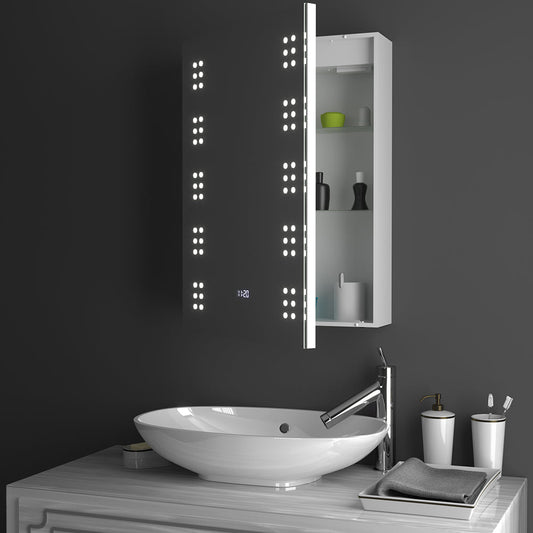 Wall Mount Mirror LED Touch On/Off Bathroom Mirror Cabinet