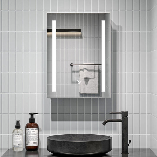Rectangle LED Illuminated Bathroom Mirror Cabinet (23.62Inch)